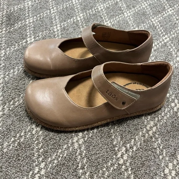 Taos Footwear the Ultimate Leather Mary Jane Mushroom size 38 7/7.5 - Picture 3 of 7